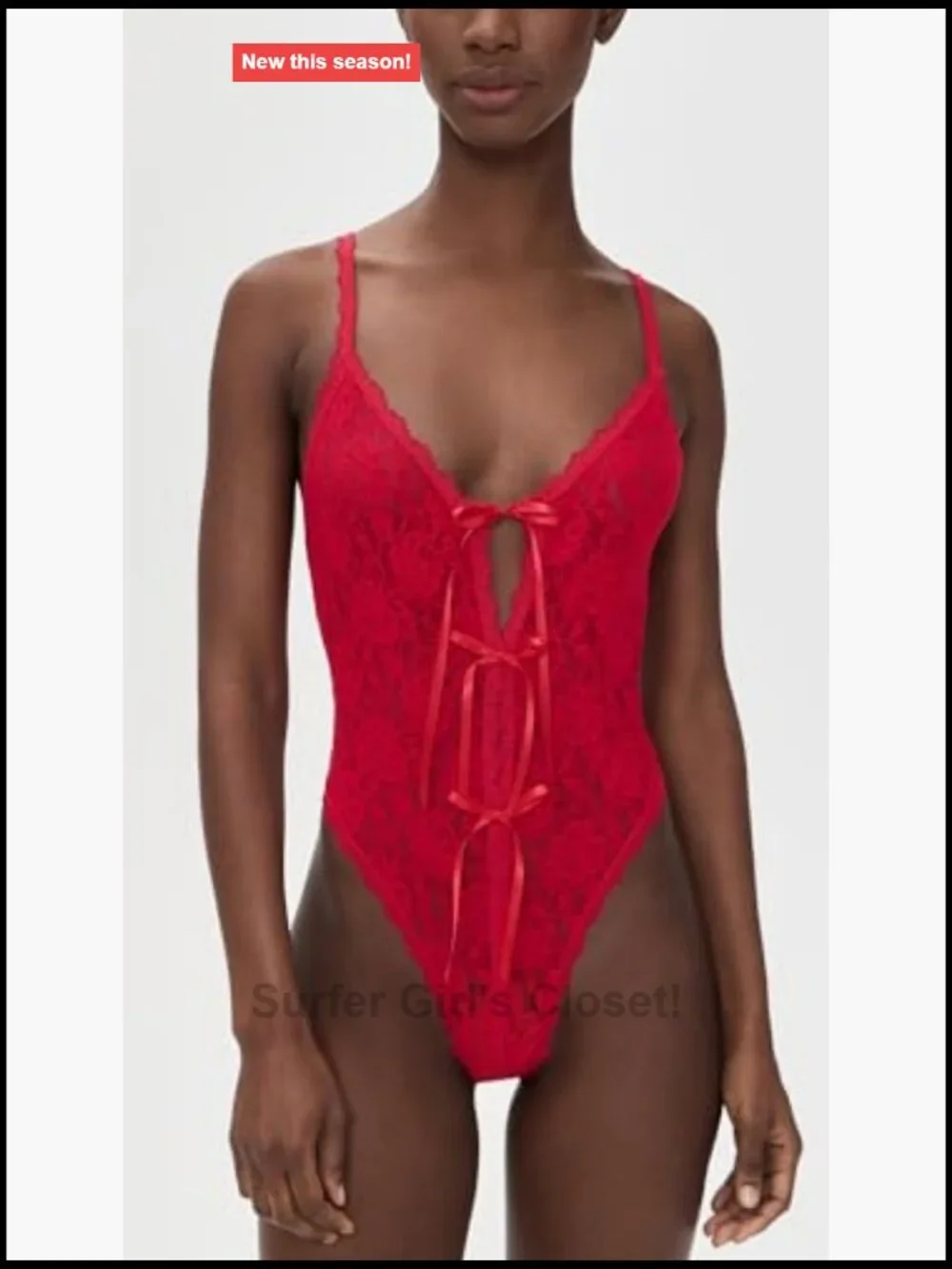Lace Crotchless Teddy with Adjustable Straps